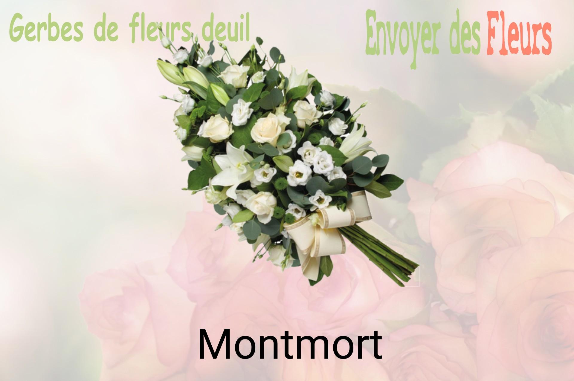 Gerbe de fleurs de deuil livrée à Montmort